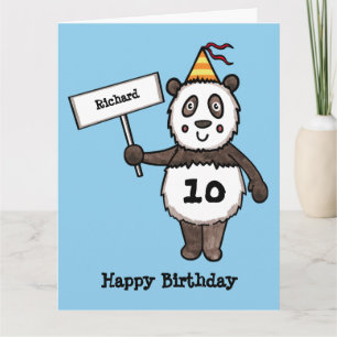 Personalisierte Panda Party Kid's Birthday Card Karte