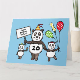 Personalisierte Panda Party Kid's Birthday Card Karte