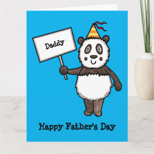 Personalisierte Panda Party Vatertagskarte Karte