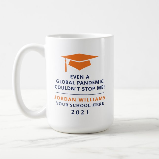 Personalisierte Pandemie - Graduate Class 2021 Tas Kaffeetasse (Links)