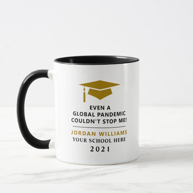 Personalisierte Pandemie - Graduatklasse 2022 Tasse (Links)