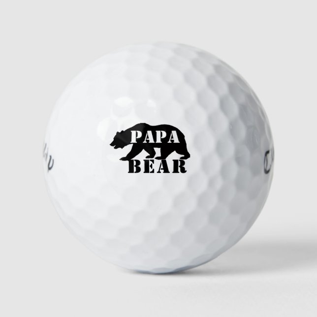 Personalisierte Papa Bear Golf Balls, Callaway Golfball (Vorderseite)