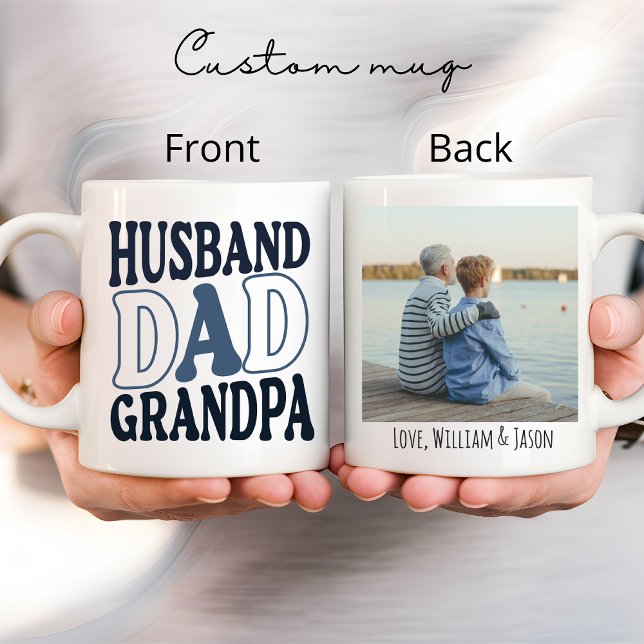 Personalisierte Papa Tasse, Foto Geschenk Tasse, V Tasse (custom photo mug, personalized dad mug, photo gift mug, Father’s Day mug, gift for dad, dad gift)
