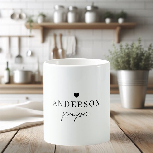Personalisierte Papa-Tasse mit Herz | Individuelle Kaffeetasse (Von Creator hochgeladen)