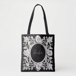 personalisierte Papierblumenrahmen-Tasche 