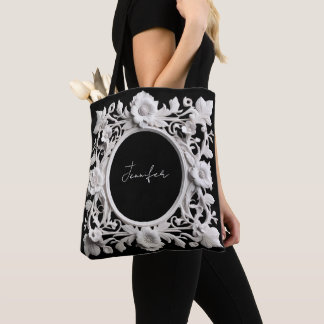 personalisierte Papierblumenrahmen-Tasche 