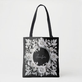 personalisierte Papierblumenrahmen-Tasche 