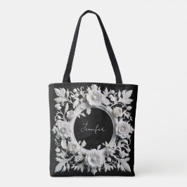 personalisierte Papierblumenrahmen-Tasche