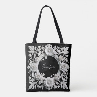 personalisierte Papierblumenrahmen-Tasche 