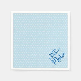 Personalisierte Papierserviette mit blauem Stern