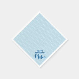 Personalisierte Papierserviette mit blauem Stern