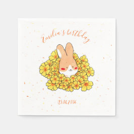 Personalisierte Papiertücher zum Geburtstag Hase Serviette