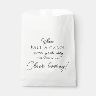 Personalisierte Papiertüte für Hochzeitkonfetti Geschenktütchen