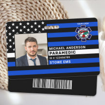 Personalisierte Paramedic EMS EMT Logo Foto ID Car