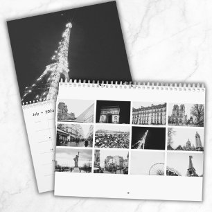 Personalisierte Paris-Reise Minimalistisches Schwa Kalender