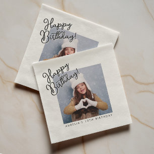 Personalisierte Party-Serviette mit Foto für einen Serviette