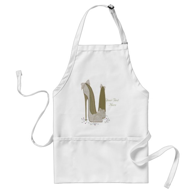 Personalisierte Party-Stilett-Schuh-Kunst Schürze (Vorne)