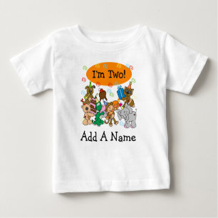 Personalisierte Party-Tier-2. Geburtstags-T-Shirt Baby T-shirt