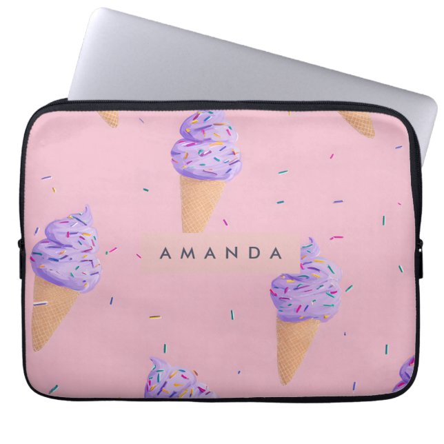 Personalisierte Pastagerichte Eiscreme Laptopschutzhülle (Vorderseite)
