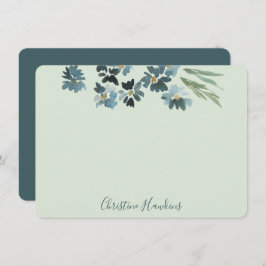 Personalisierte Pastagerichte Grünes blaues Wasser Mitteilungskarte