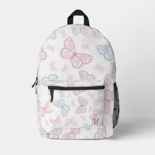 Personalisierte Pastel-Butterfliegen Bedruckter Rucksack