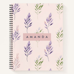 Personalisierte Pastel Elegante Lavendel Pastel Notizbuch