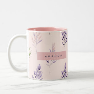 Personalisierte Pastel Elegante Lavendel Pastel Zweifarbige Tasse