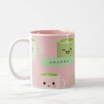 Personalisierte Pastel Kawaii Matcha Teemuster