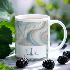 Personalisierte Pastel Marble Klassische Tasse