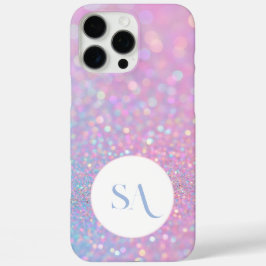Personalisierte Pastel Pink Glitzer iPhone Case