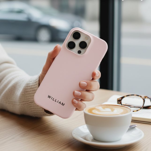 Personalisierte Pastel Pink iPhone Case mit benutz Hülle (Von Creator hochgeladen)