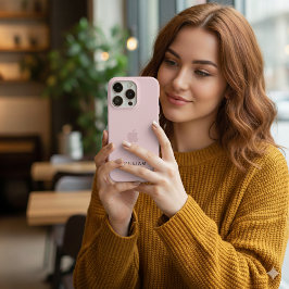 Personalisierte Pastel Pink iPhone Case mit benutz iPhone 16 Pro Hülle