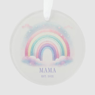 Personalisierte Pastel Rainbow Acryldekoration Ornament