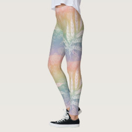 Personalisierte Pastel Rainbow Asanoha delikates B Leggings