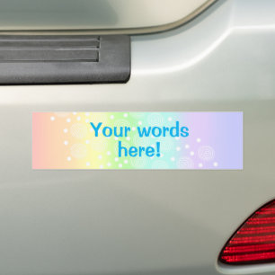 Personalisierte Pastel Rainbow Autoaufkleber