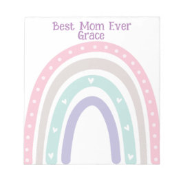 Personalisierte Pastel Rainbow Boho zurück in die Notizblock