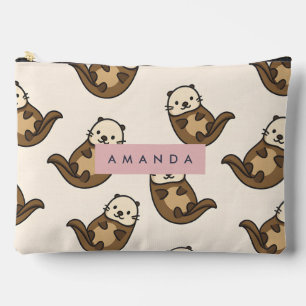 Personalisierte Pastell-Charming-Katzenmuster Zubehörtasche