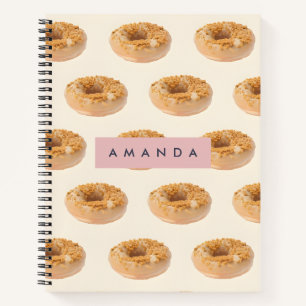 Personalisierte Pastell Donut Sprinkle Muster Notizbuch