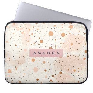 Personalisierte Pastell-Konfetti-Punkt-Style Laptopschutzhülle