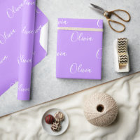 Personalisierte Pastell Lila Name Skript