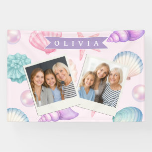 Personalisierte Pastell-Muschel Strand Individuell Banner