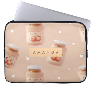 Personalisierte Pastell Peach Jam Muster Laptopschutzhülle