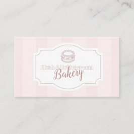 Personalisierte Pastell Pink Cake Bäckerei Visitenkarte