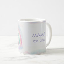 Personalisierte Pastell Rainbow Mama Tasse - Gesch
