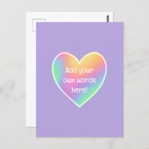 Personalisierte Pastell Rainbow Postkarten
