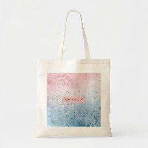 Personalisierte Pastell-Regentropfen & Ombre-Wasse Tragetasche