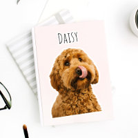 Personalisierte Pastell Rosa Telefonzelle mit Hund