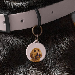 Personalisierte Pastell Rosa Telefonzelle mit Hund Haustiermarke