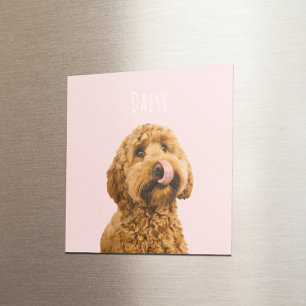 Personalisierte Pastell Rosa Telefonzelle mit Hund Magnet