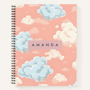 Personalisierte Pastell-Wolken-Traumlandschaft Notizbuch